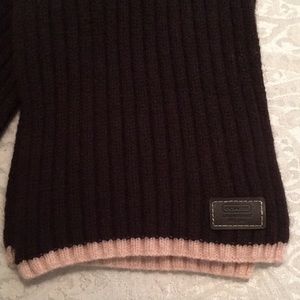 Coach wool angora and cashmere blend knit scarf